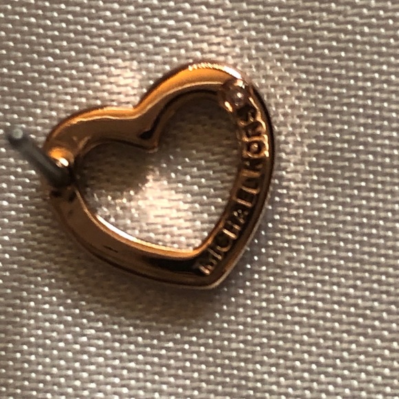 Michael Kors Rose Gold Plated Over Brass Heart Stud Earrings & Bangle Set NWT - Picture 9 of 12